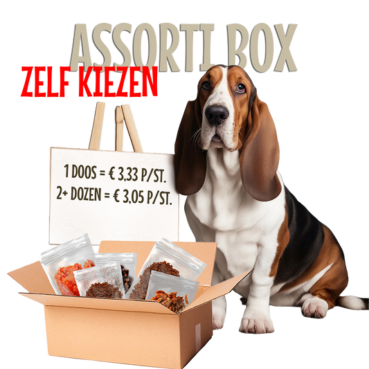 Assorti Box Hondensnacks zelf samenstellen, à € 3,33 p/zakje